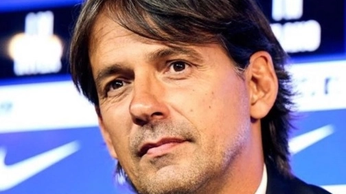 Simone Inzaghi durante a conferenza stampa