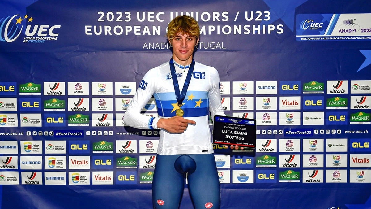 Il campione del mondo ed europeo su pista  Luca Giaimi