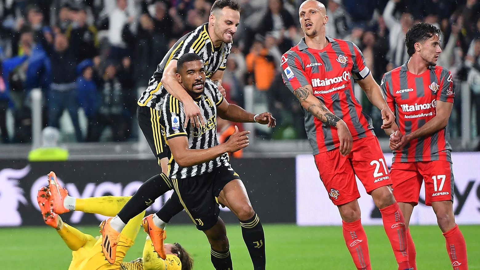 Serie A: Juventus-Cremonese, l'esultanza dei bianconeri