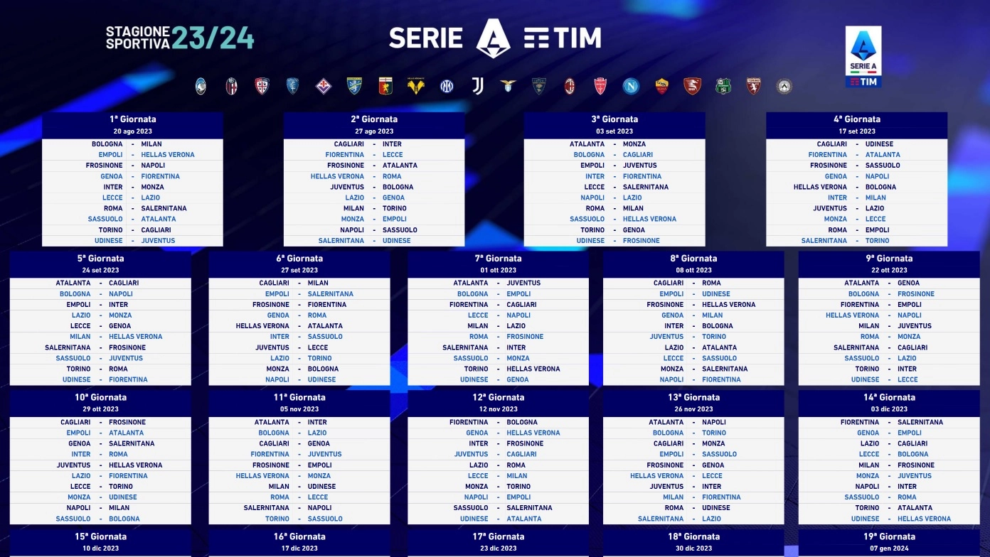 Inter, calendario Serie A 2023-2024/ Ecco tutte le giornate e le partite:  contro Milan e Juventus… (5 luglio)