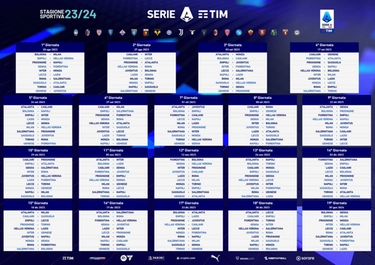 Sorteggio calendario Serie A: tutti i turni del campionato 2023-2024