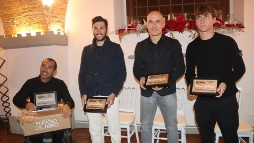 Quattro dei premiati: da sx Achenza, Velasco, Mugelli e Baldanzi