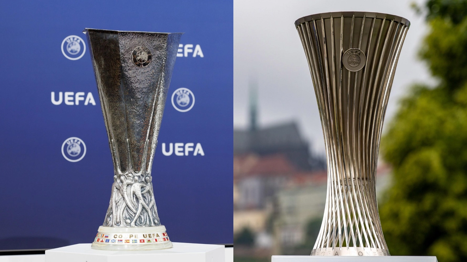 I trofei di Europa League e Conference