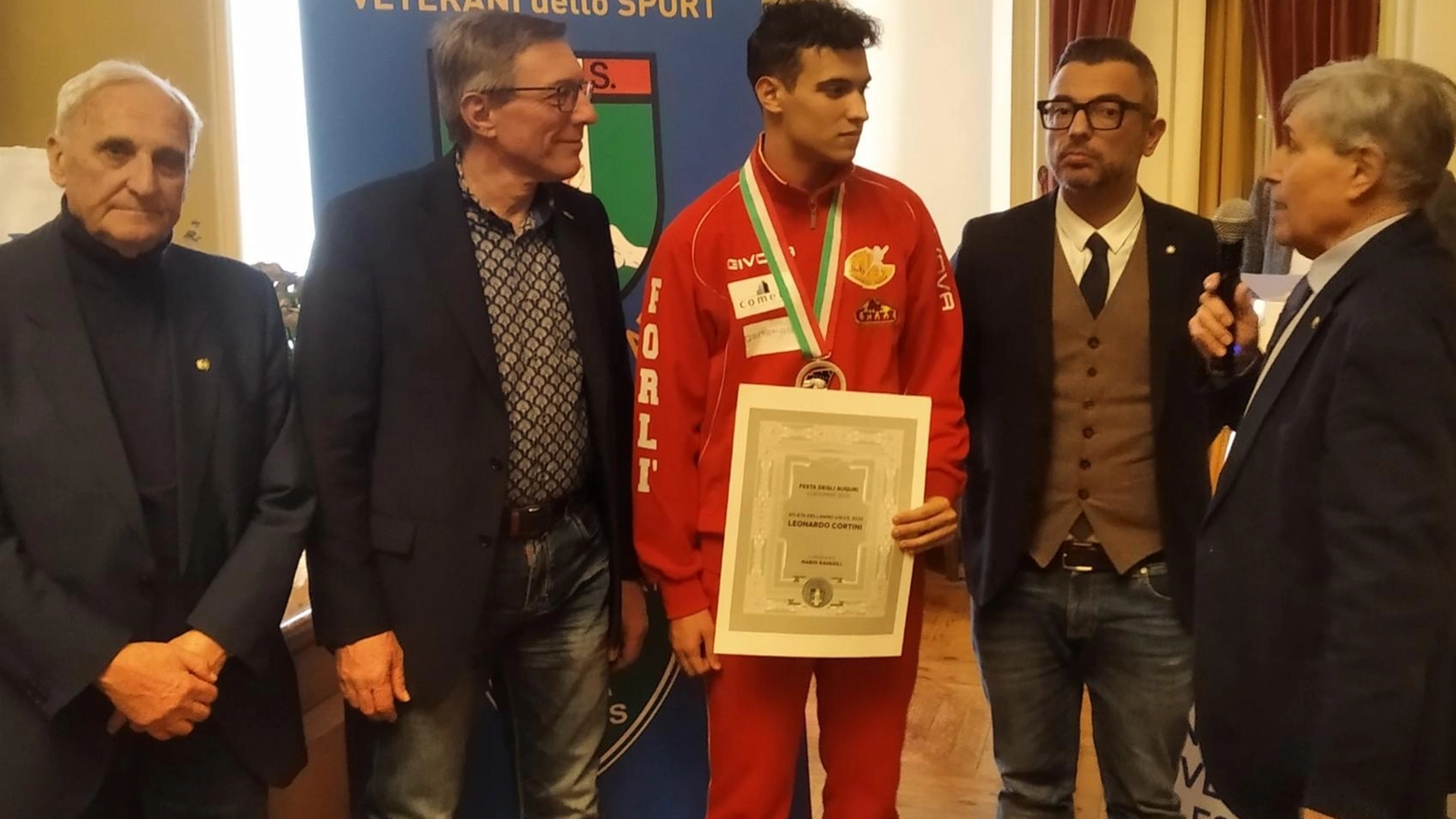 L’Unione Veterani dello Sport assegna il suo premio a Cortini