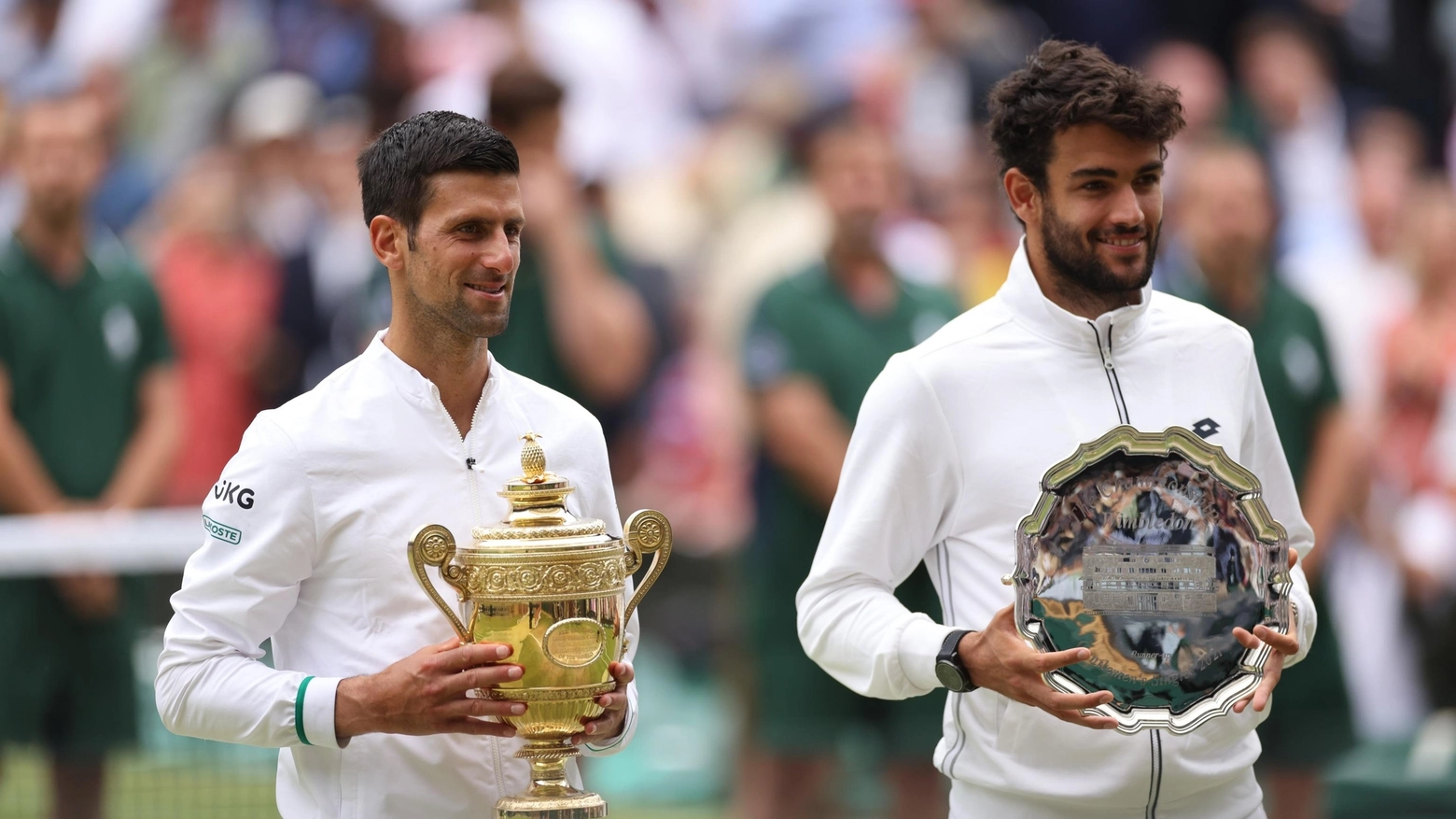 La finale di Wimbledon persa da Berrettini contro Novak Djokovic