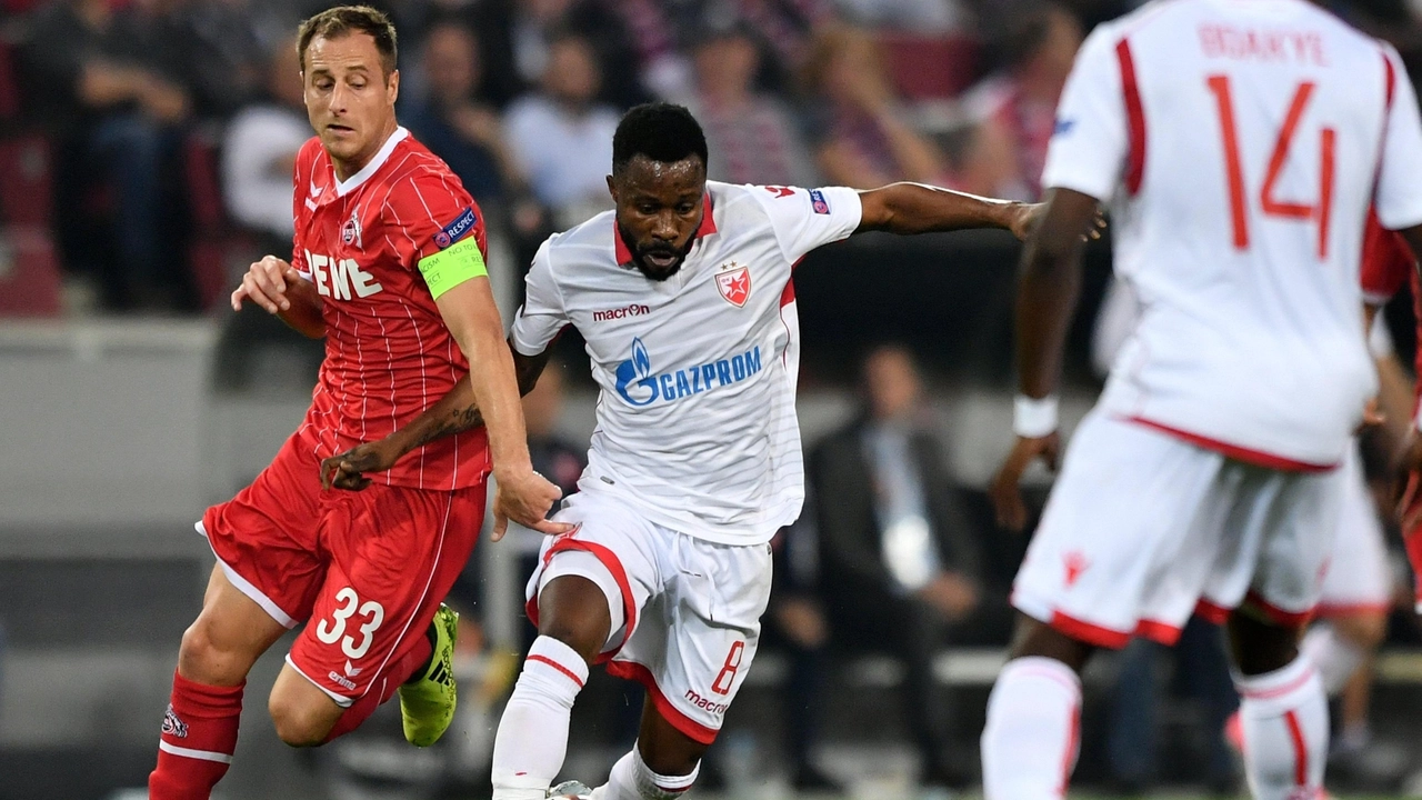 Guélor Kanga Kaku in azione con la maglia della Stella Rossa