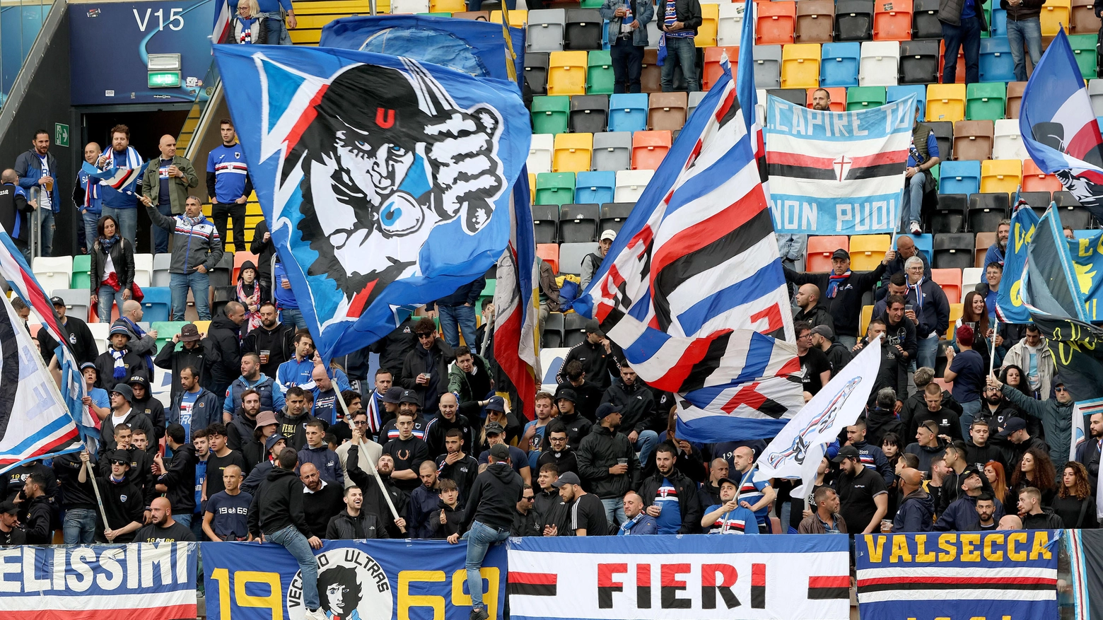 I tifosi della Sampdoria a Udine