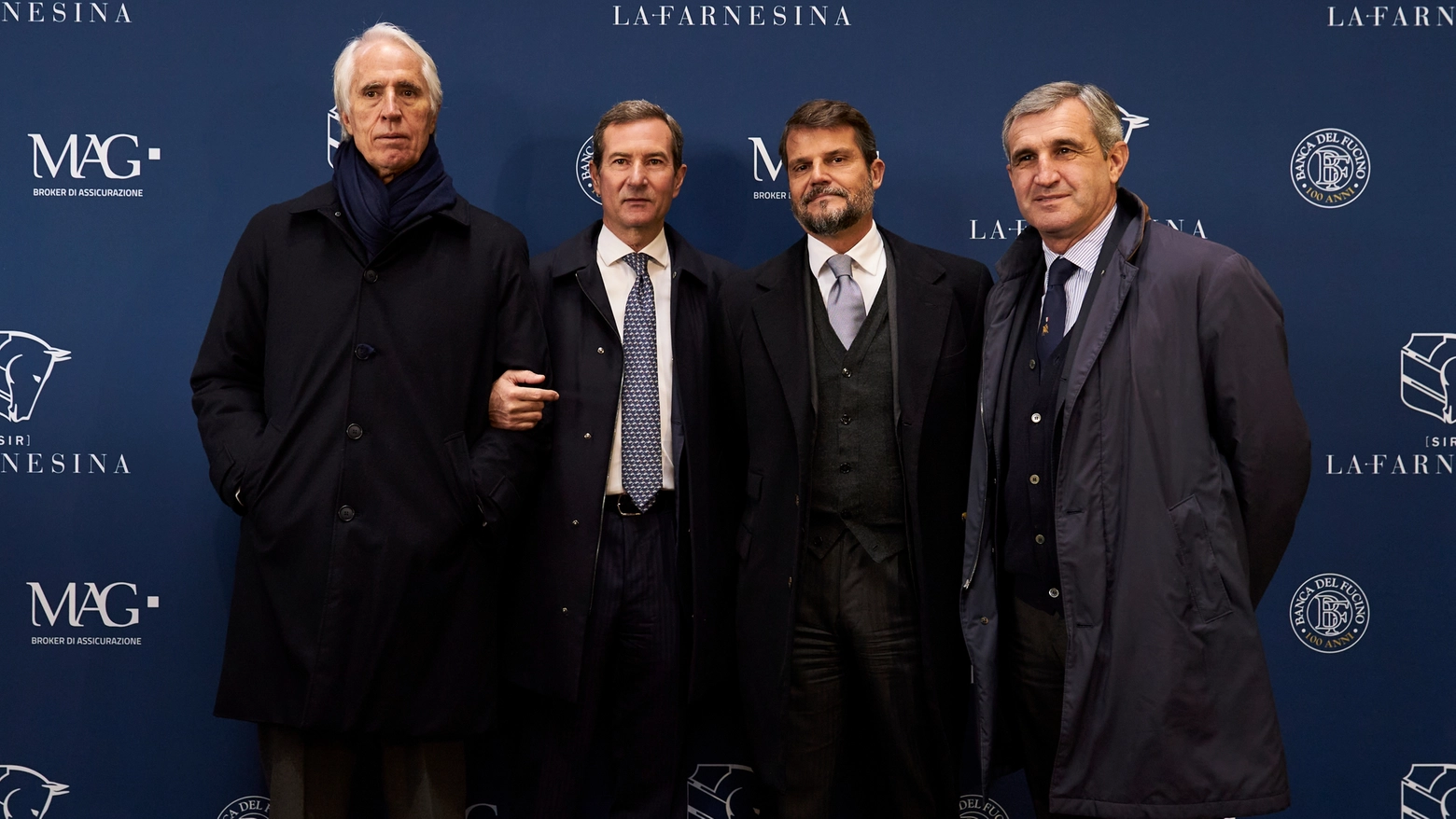 Da sinistra Giovanni Malagò, Pierluca Impronta, Marco Mezzaroma, Marco Di Paola