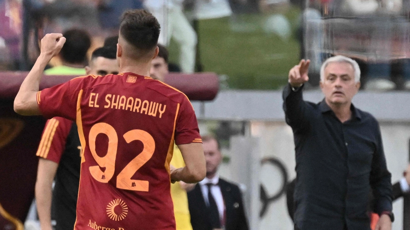 Roma-Monza, gol di El Shaarawy