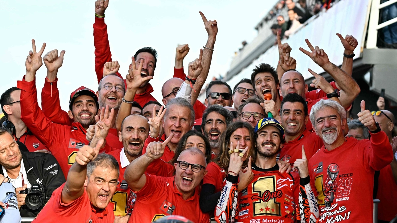 Bagnaia campione, festa Ducati (Ansa)