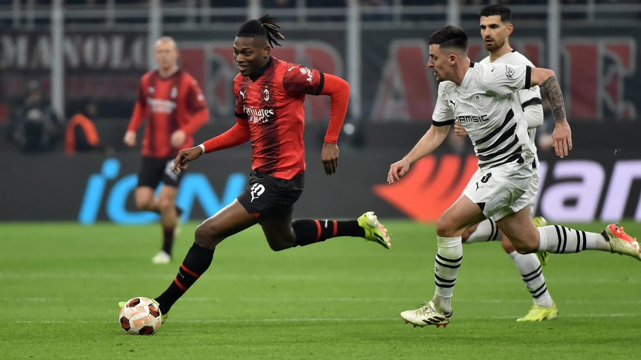 Rafa Leao nella gara d'andata vinta dal MIlan 3-0