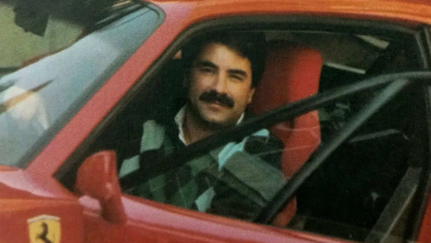 Giovanni Aiello sulla F40 di Maradona