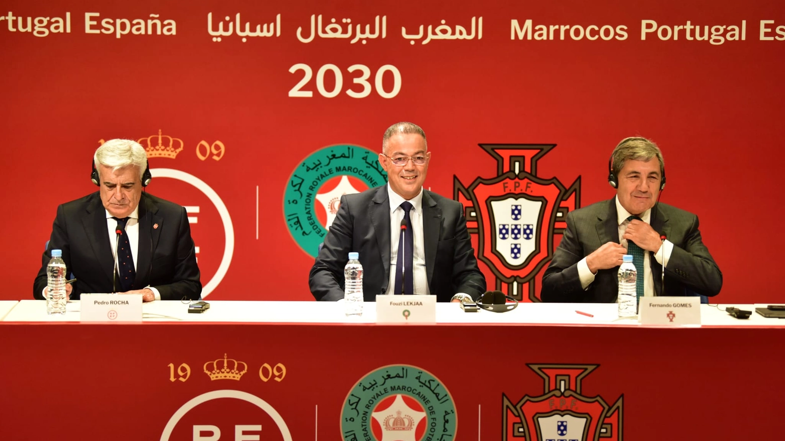 I presidenti delle federazioni di Spagna, Portogallo e Marocco