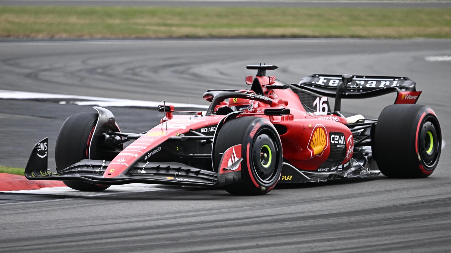 La Ferrari di Charles Leclerc (Ansa)