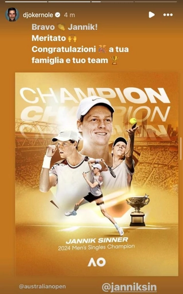 Jannik Sinner vince gli Australian Open, l’inchino dei campioni sui social, Nadal: “L’Italia ha trionfato con te”