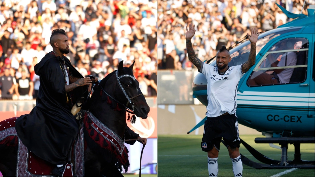L'arrivo trionfale di Vidal e la parata a cavallo