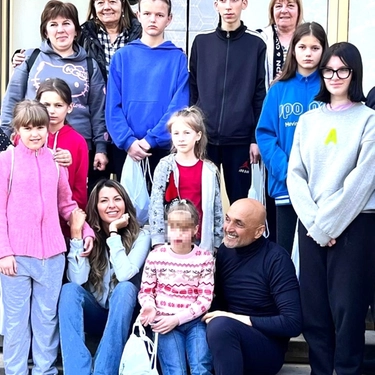 Orfani ucraini nella casa degli Azzurri a Coverciano