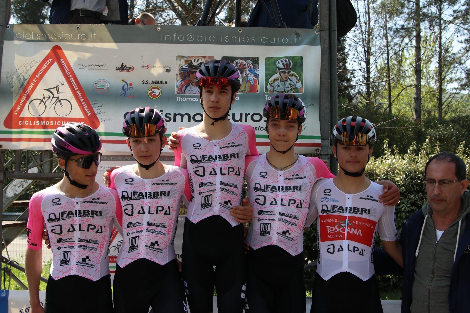 Ciclismo, trionfo della Iperfinish tra gli allievi a Pontassieve Ciclismo, trionfo della Iperfinish tra gli allievi a Pontassieve