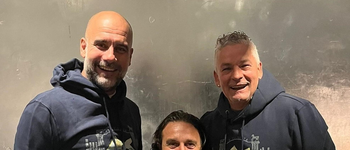 Guardiola e Robi si sono ritrovati a cena, con loro anche Toni e Caracciolo. Pep e Baggio a Brescia: 