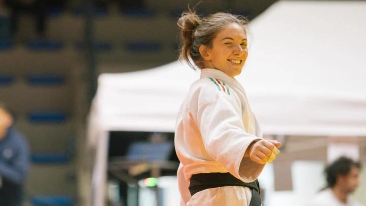 Un primo piano della judoka Benedetta Capponi