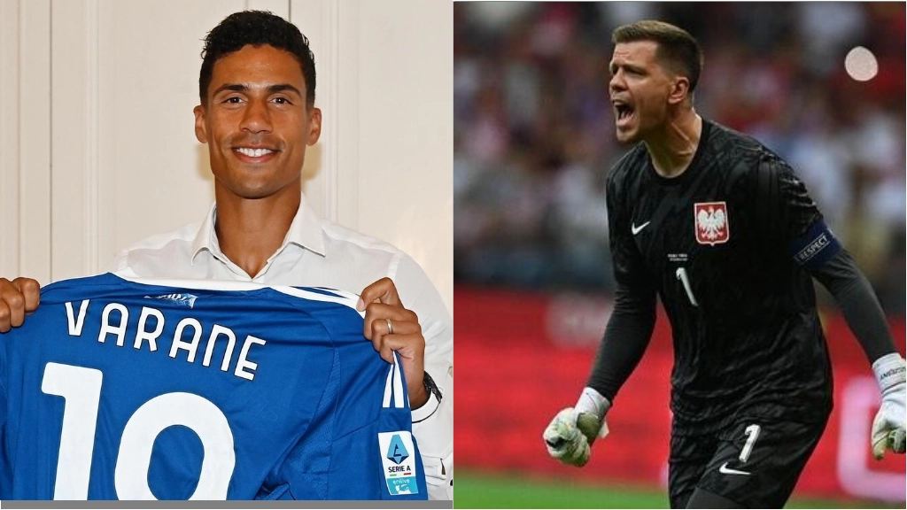 Varane (a sx) e Szczesny