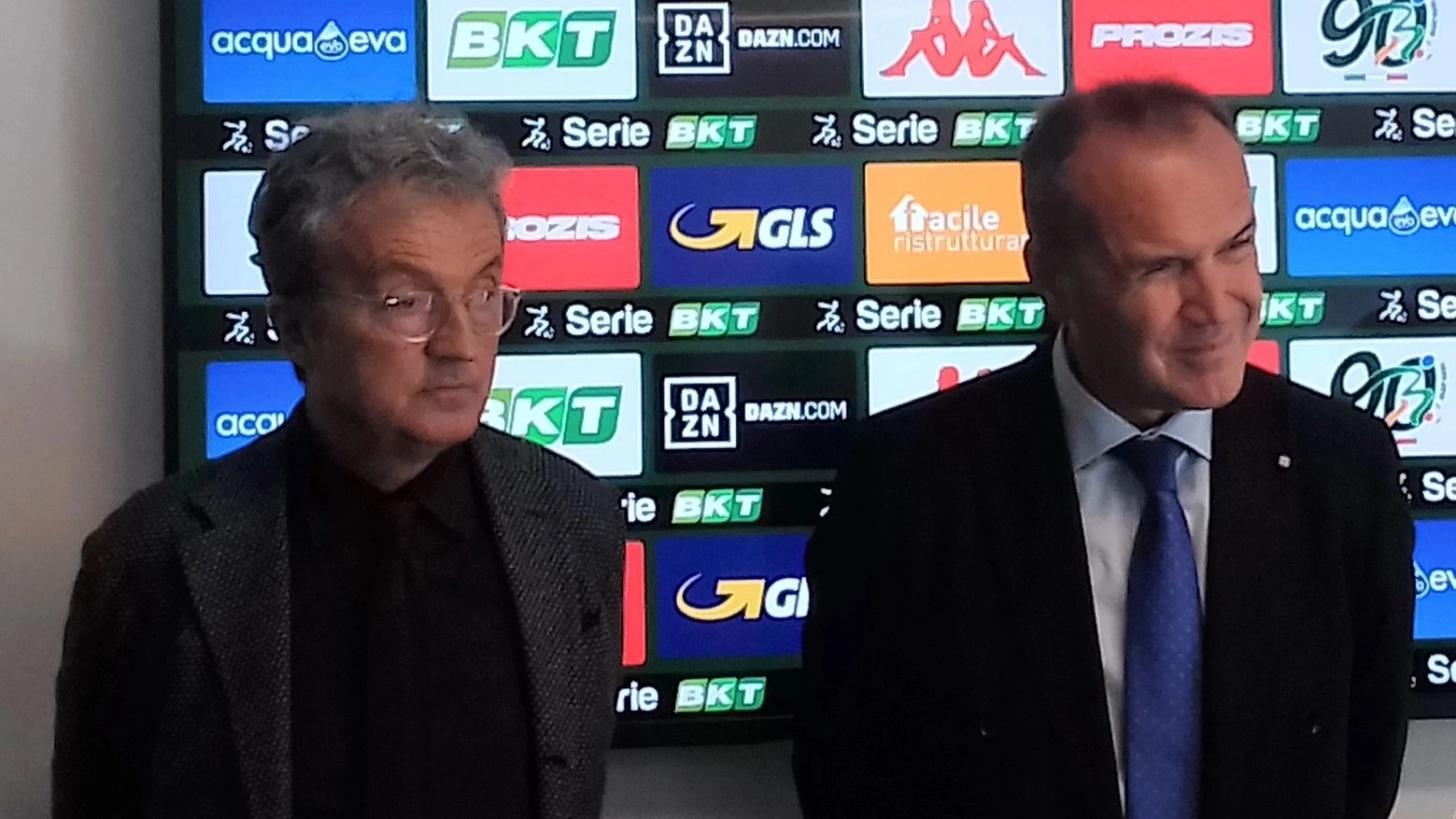 Il presidente della Lega B Mauro Balata con Giuseppe Corrado