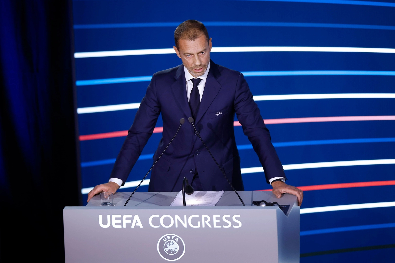 Europei di calcio 2024, tutto sul regolamento. Nella foto, il presidente Uefa, Aleksander Ceferin (Ansa)