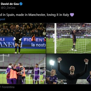 Fiorentina, è De Gea mania. Il portiere fa un post sull’amore per l’Italia. E il club viola lo paragona al David