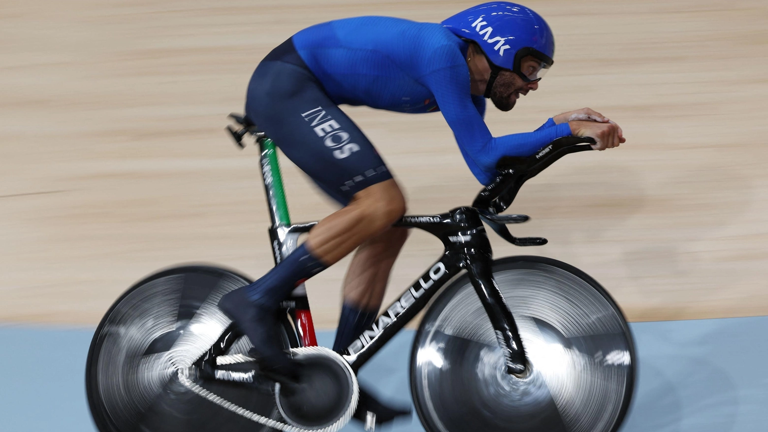 Filippo Ganna, ciclista italiano vincitore dell'oro olimpico alle Olimpiadi di Tokyo 2020