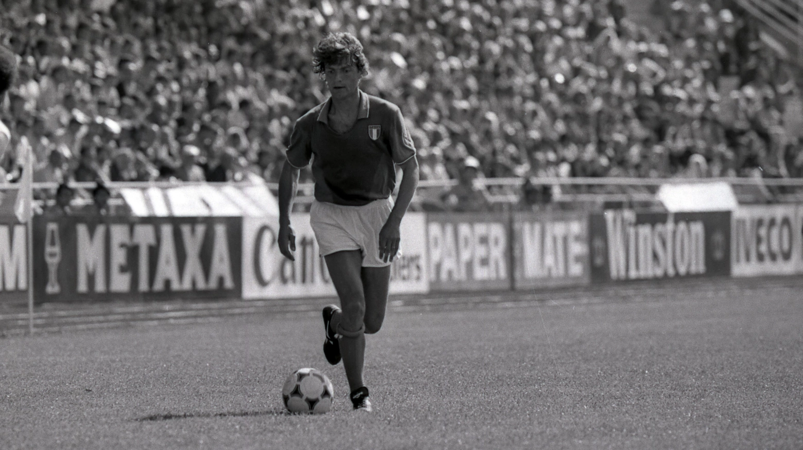 Giancarlo Antognoni in maglia azzurra ai mondiali del 1982