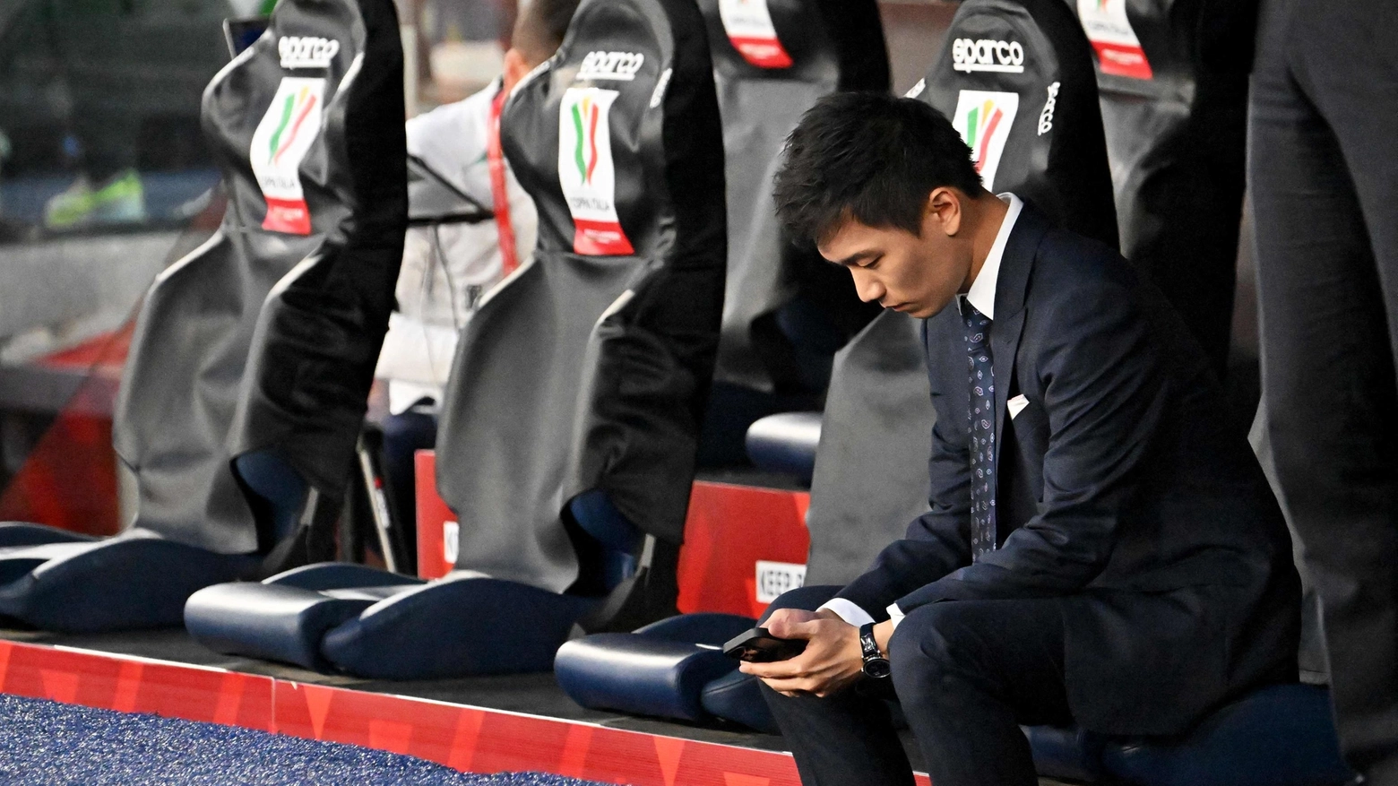 Steven Zhang alla finale di Coppa Italia dello scorso anno