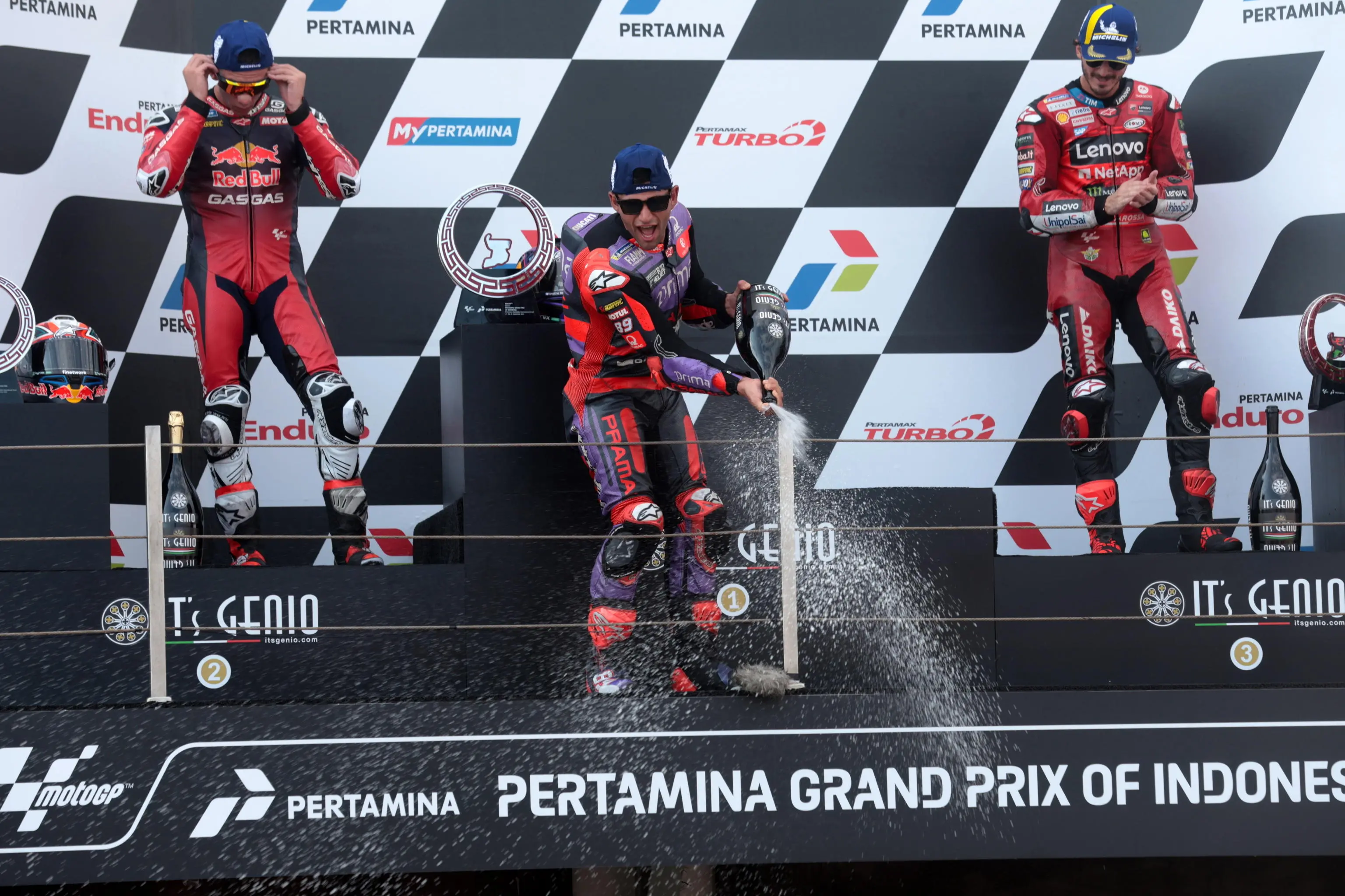 Motogp Indonesia oggi, Martin torna alla vittoria. Bagnaia è terzo