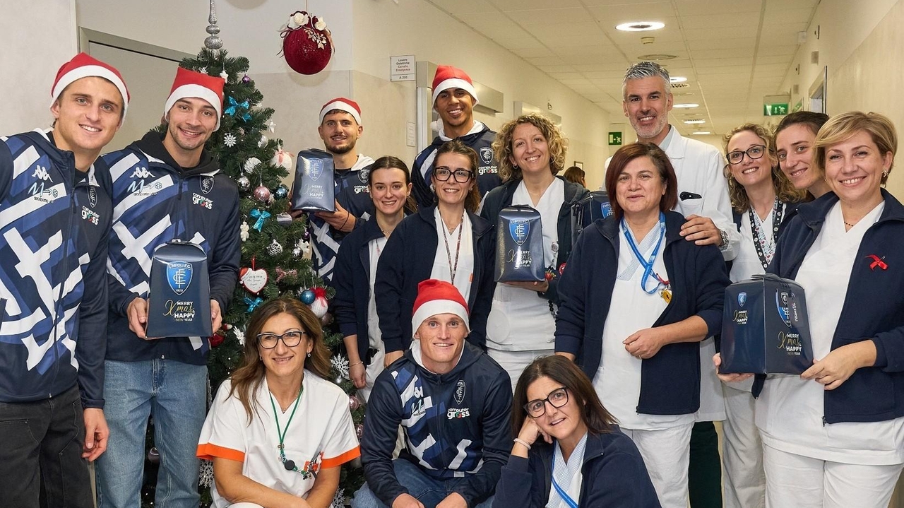 Gli azzurri in visita al San Giuseppe