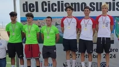 Il podio del Team Sprint: la Toscana sul gradino più alto