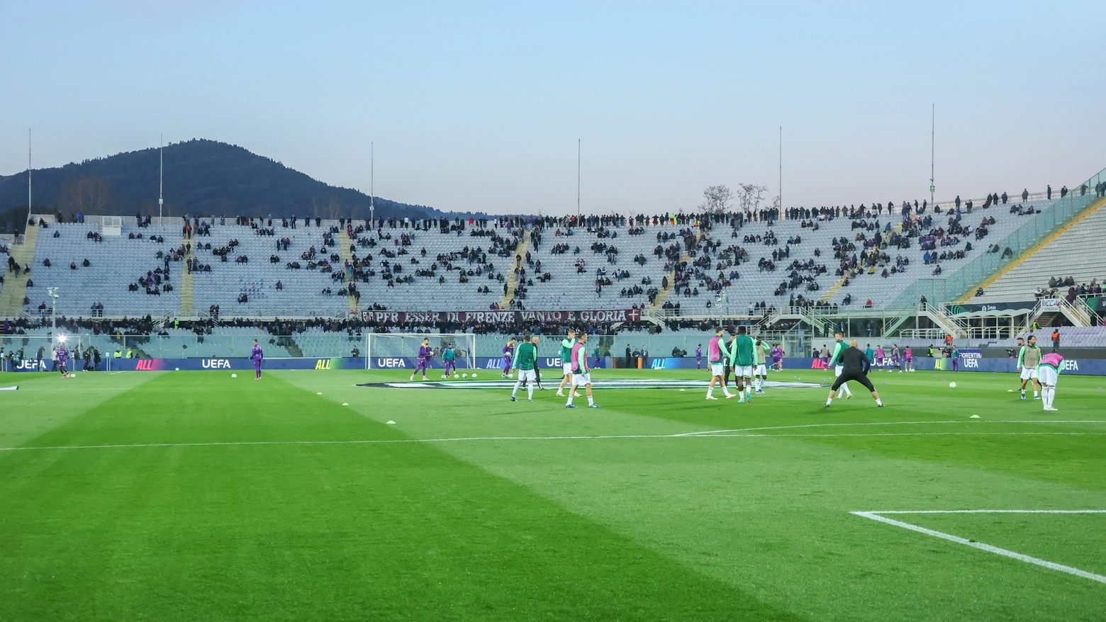 Lo stadio semi-deserto per Fiorentina-Maccabi Haifa (Foto Germogli)