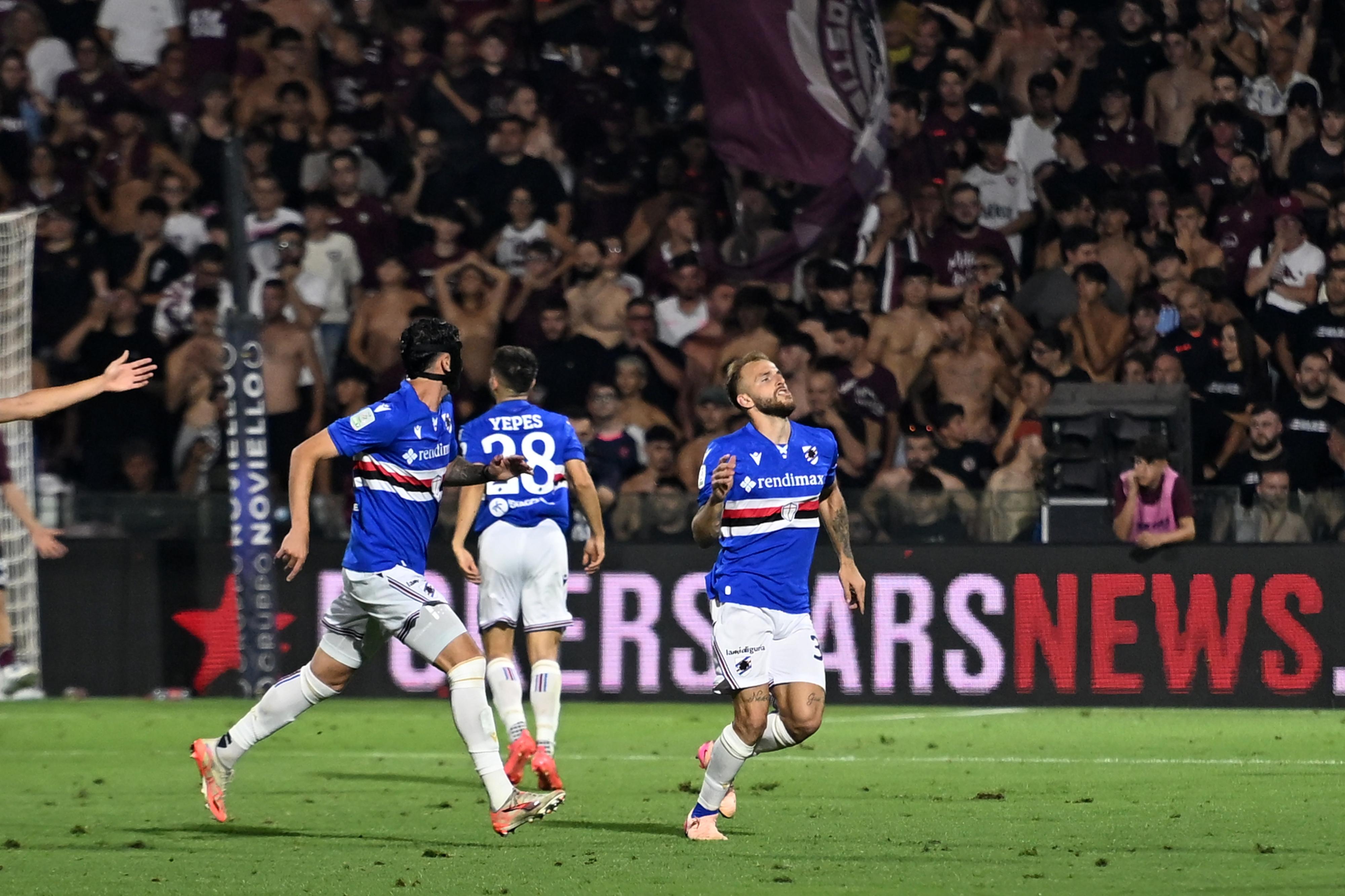 la sampdoria vince all8217arlechi ed 232 salva salernitana retrocessa in c scoppia la protesta evani i miei se lo meritano