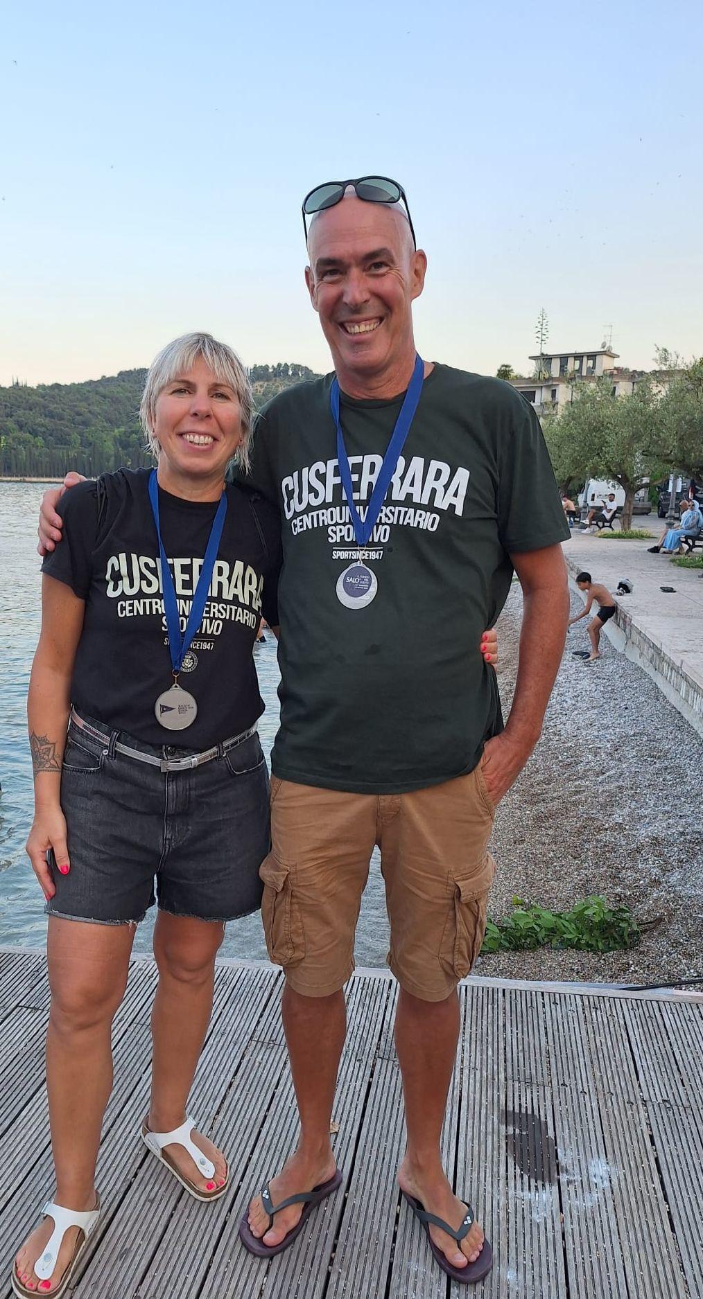 nuoto protagonisti i cussini marco angelini e pamela crepaldi doppio argento in acque libere