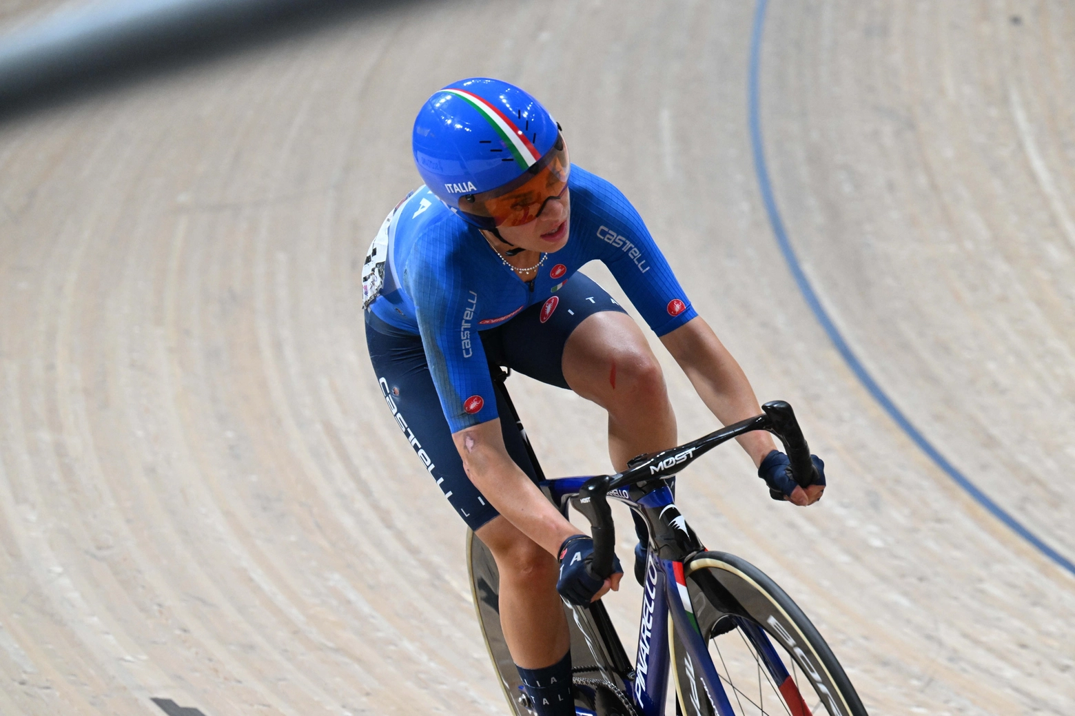 Letizia Paternoster in pista nell'Omnium femminile