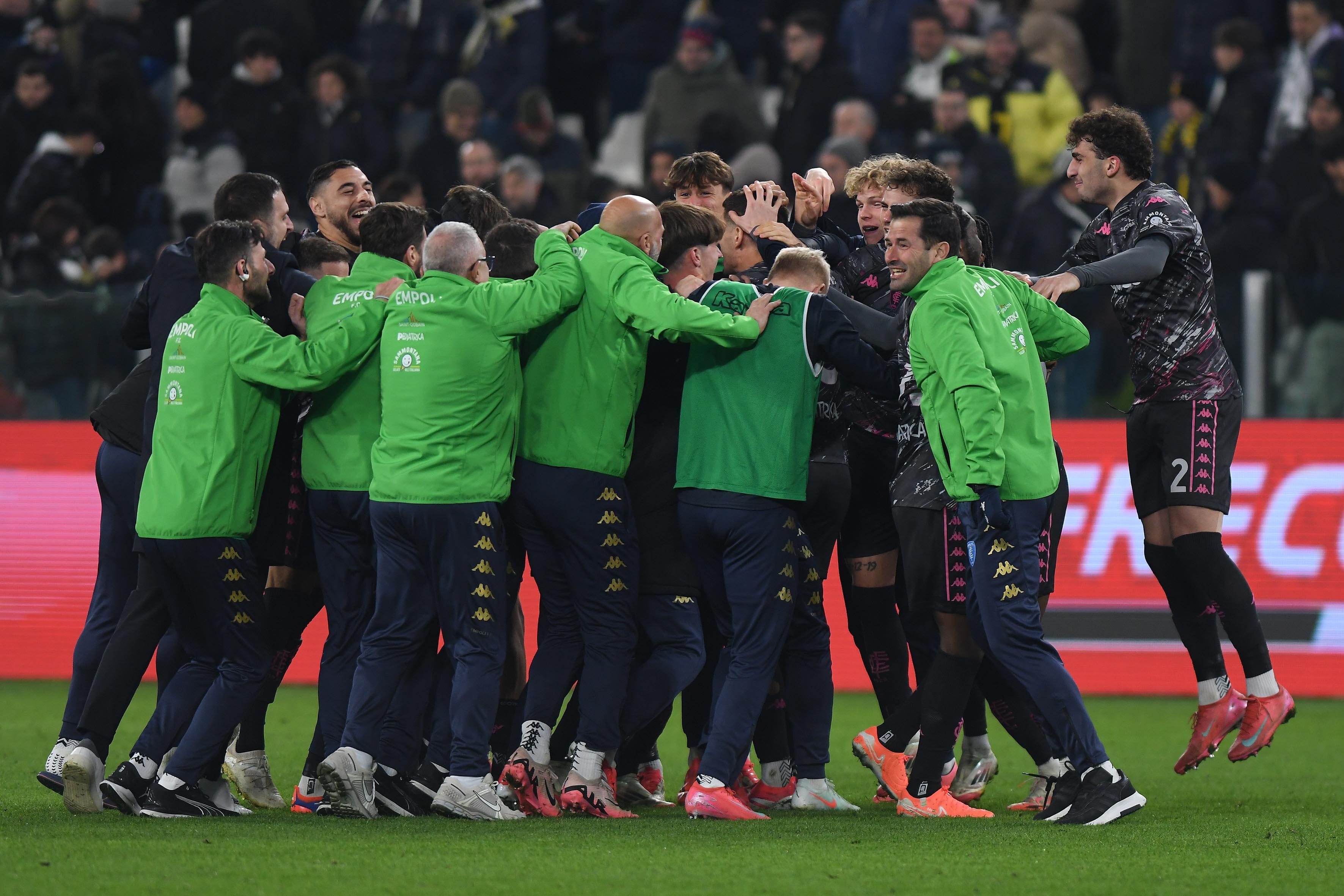 Empoli nella storia: batte la Juventus ai rigori e va in semifinale di Coppa Italia