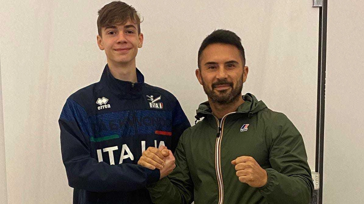 Valentin Fistican con Vincenzo Sciuto prima della partenza per gli Europei