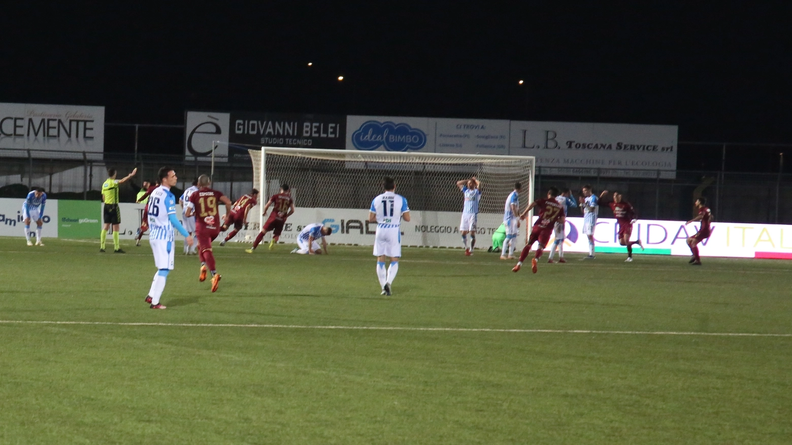 Il gol di Lombardi (foto Luca Bongianni/Germogli)