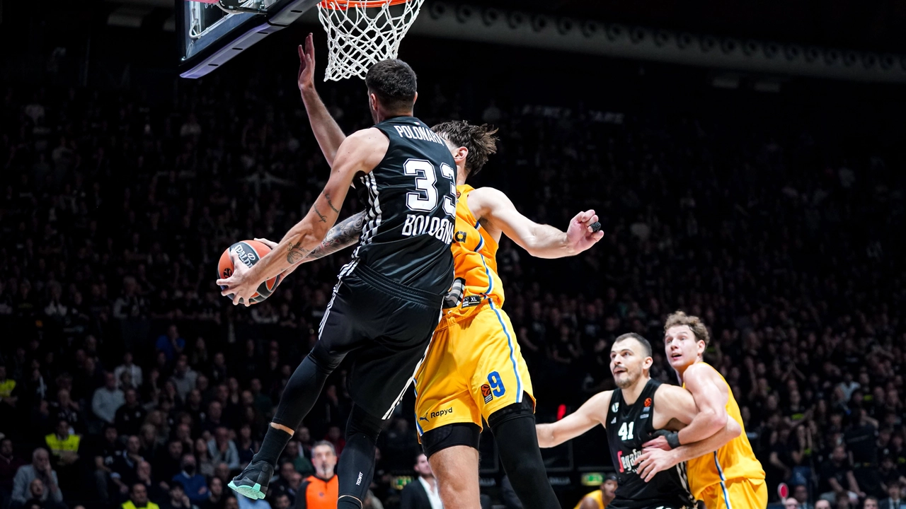 Achille Polonara durante il match tra Virtus e Maccabi Haifa (foto Ciamillo) Achille Polonara durante il match tra Virtus e Maccabi Haifa (foto Ciamillo)