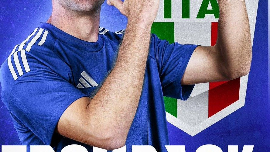 Trombetta con la maglia della Nazionale