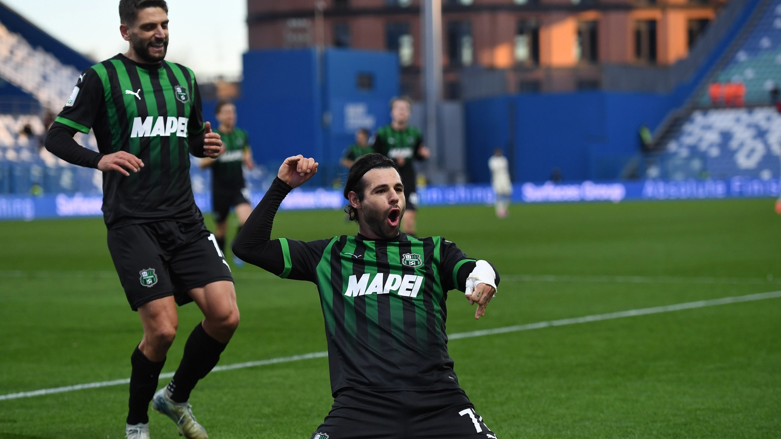 Sassuolo - Salernitana, l'esultanza di Pierini (FotoFiocchi)