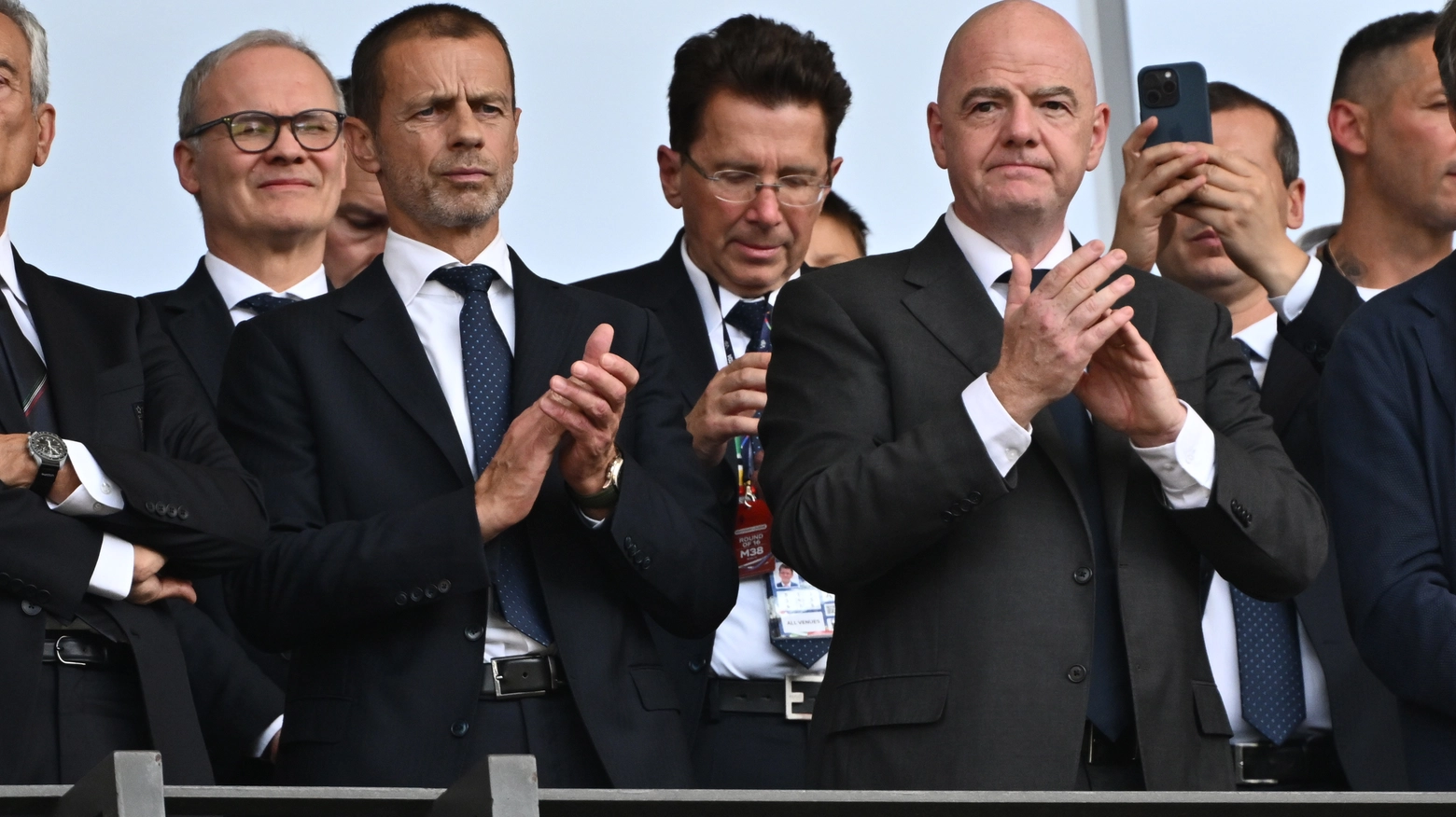 Aleksander Ceferin, presidente Uefa, e Gianni Infantino, numero uno della Fifa
