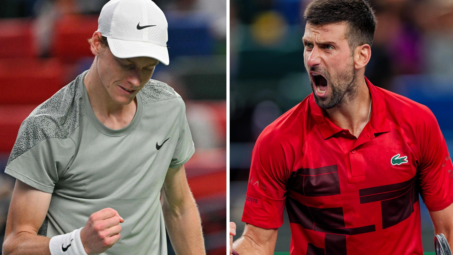 Jannik Sinner e Novak Djokovic si affrontano nella finale di Shanghai