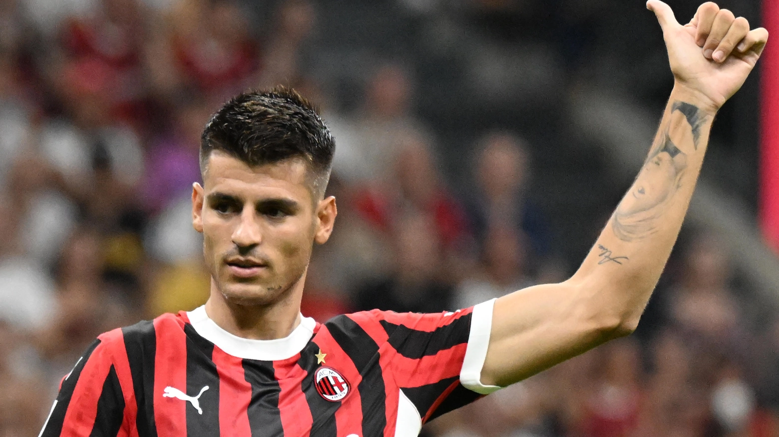 Alvaro Morata guiderà l'attacco del Milan contro il Liverpool