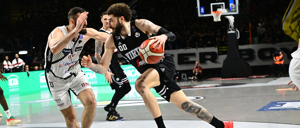 Basket, Serie A: la Virtus batte Trento 80-75 e riaggancia Brescia in vetta