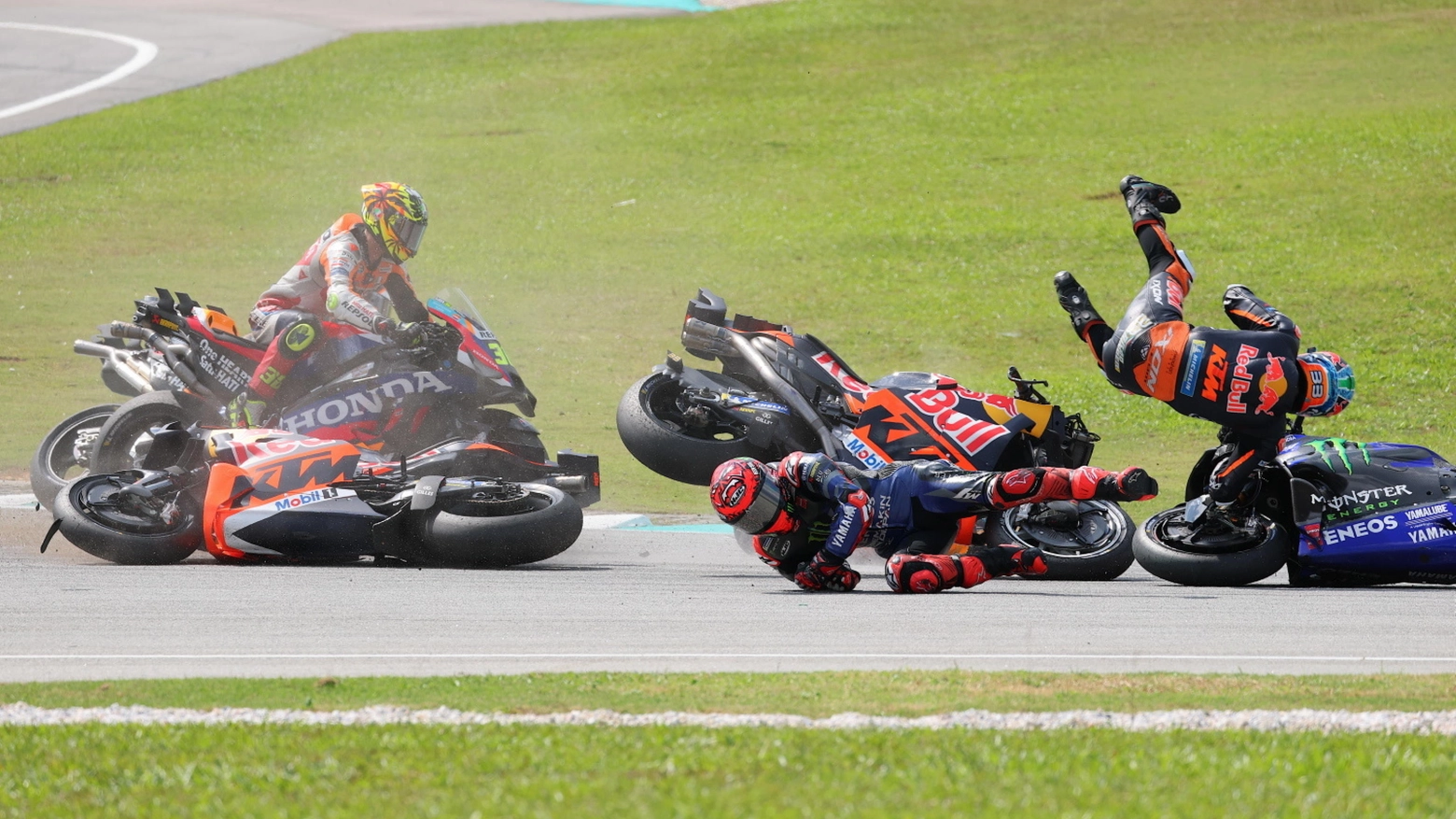 Il momento della caduta di Sepang