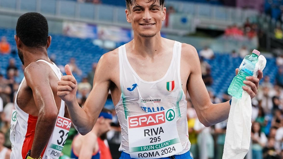 Pietro Riva (Fiamme Oro) è stato protagonista all’Olimpico con la nazionale azzurra (foto Grana Fidal)